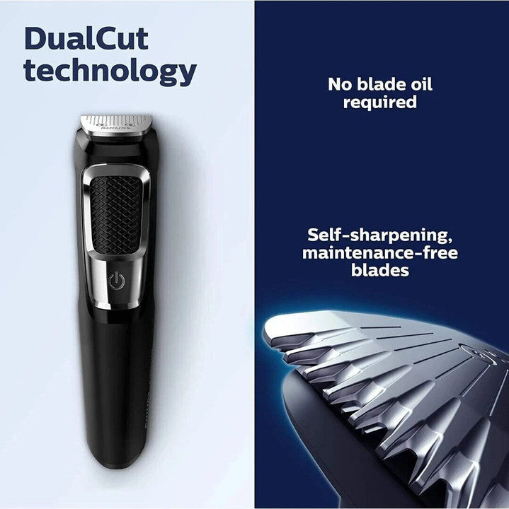 PHILIPS Series 5000 Multigroom, All in one Trimmer for Face, Head and Body 10 in 1 | 60 min Runtime (MG3750/33)