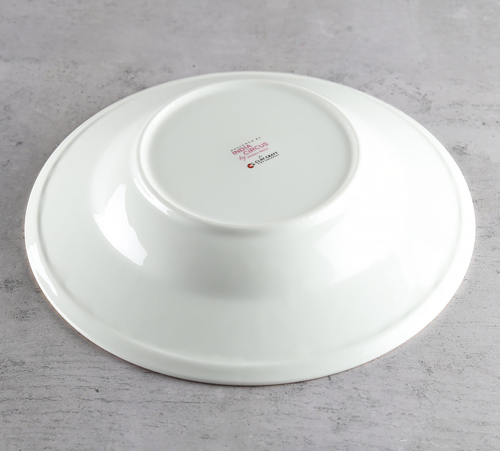 Claycraft India Circus Gardenia Dreams Pasta Plate (Set of 2)