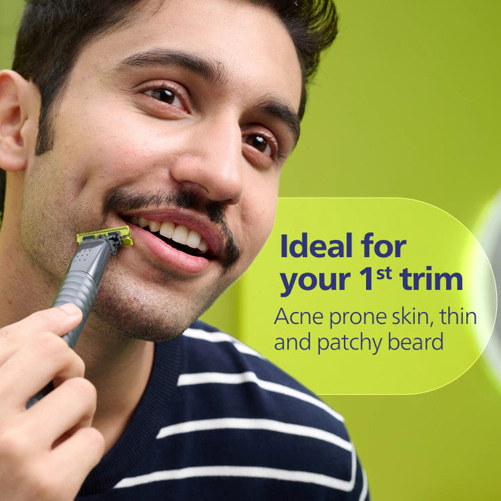 Philips One Blade trimmer for Face+Body Powerful rechargeable trimmer QP1624/10