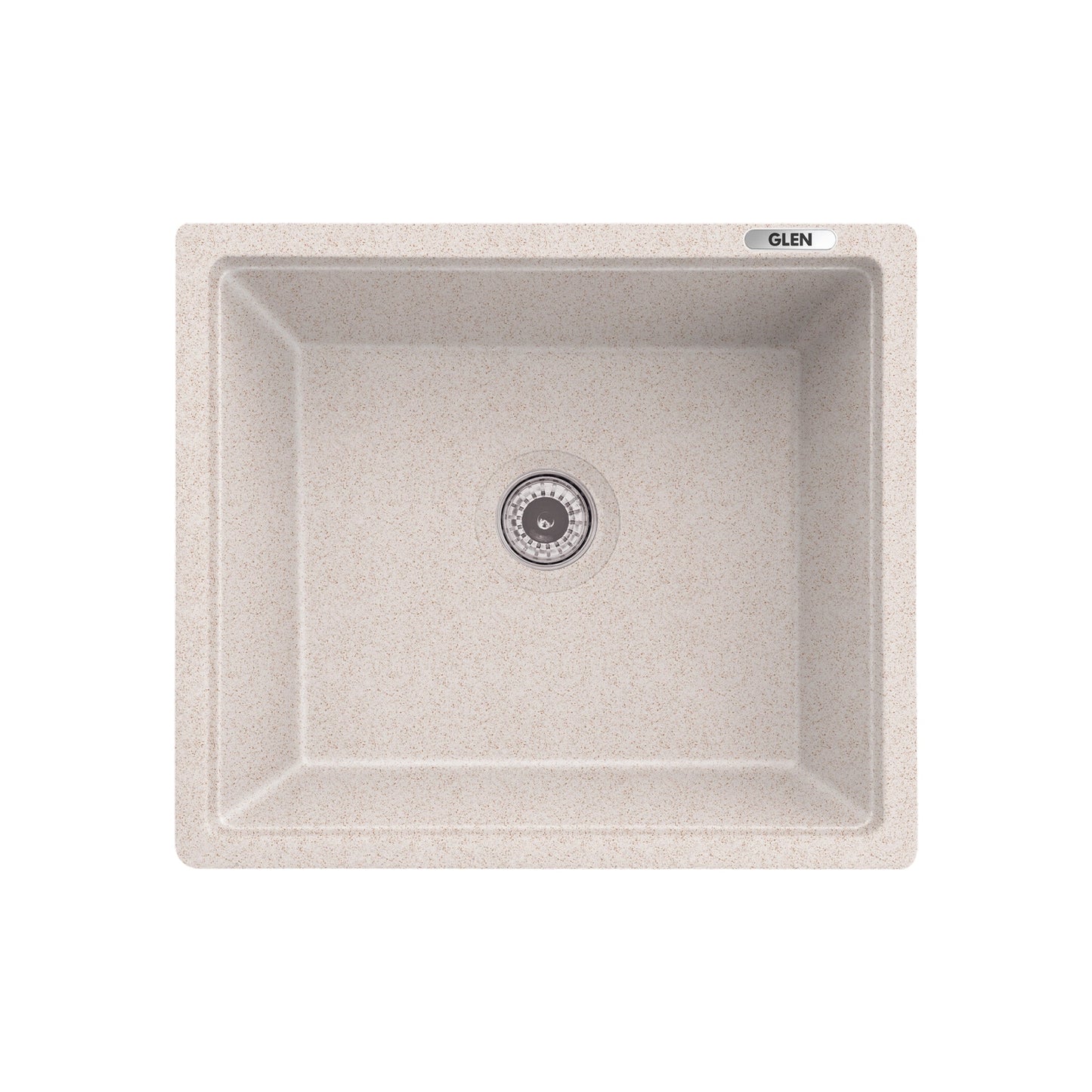 GLEN Quartz Kitchen Sink | Single Bowl 18x16x8 inches (KS-QZ18168SB) | 80% Quartz, Non-Porous, Anti-Bacterial & Heat Resistant