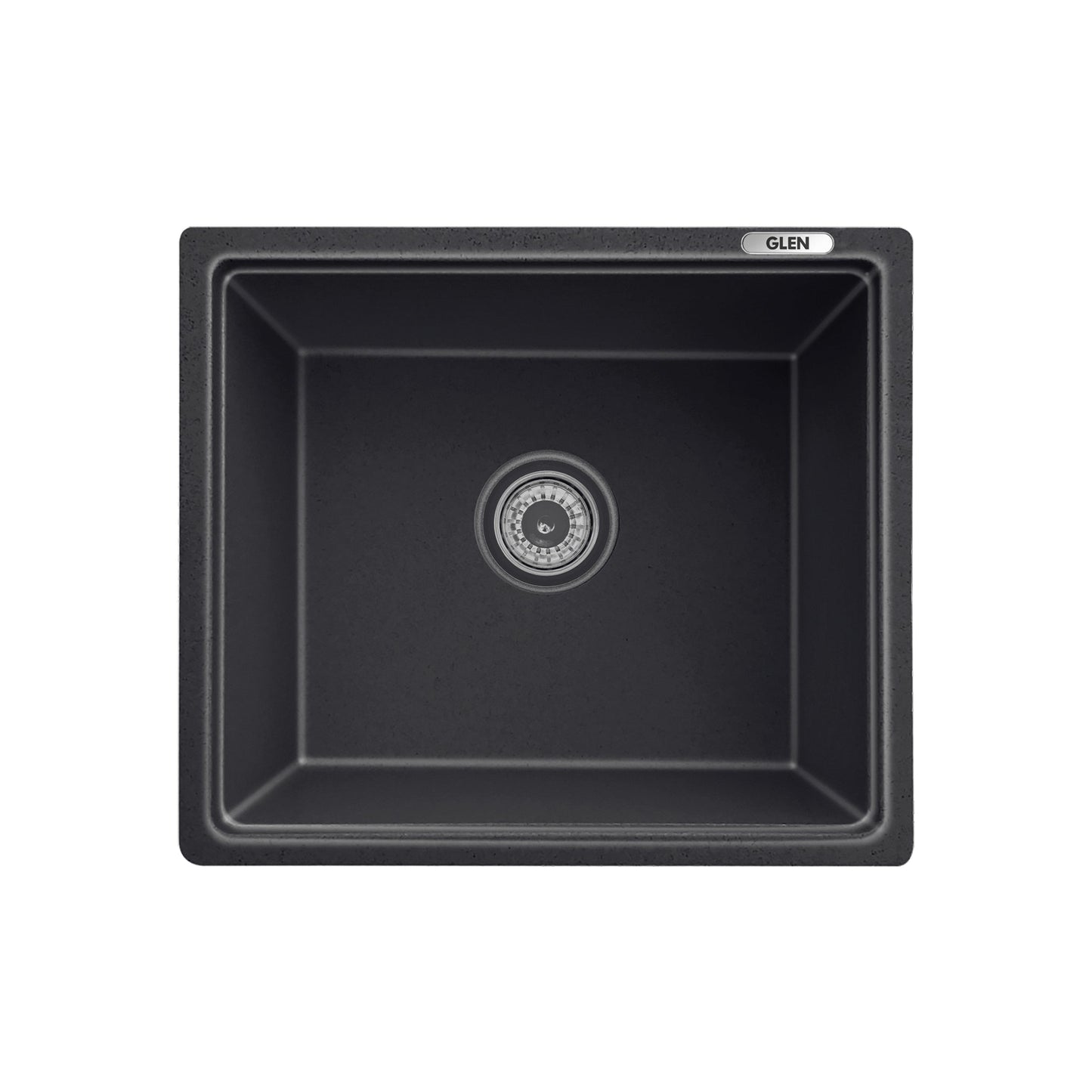 GLEN Quartz Kitchen Sink | Single Bowl 18x16x8 inches (KS-QZ18168SB) | 80% Quartz, Non-Porous, Anti-Bacterial & Heat Resistant