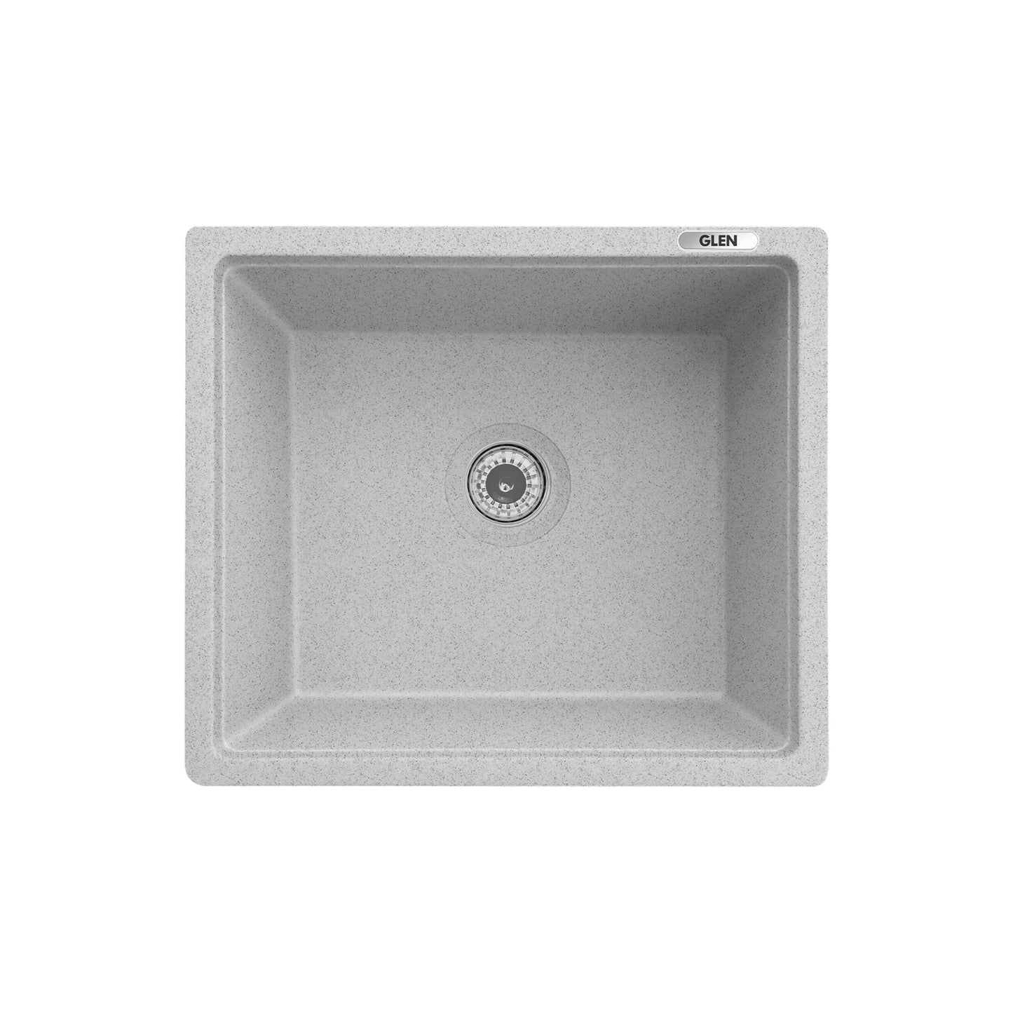 GLEN Quartz Kitchen Sink | Single Bowl 18x16x8 inches (KS-QZ18168SB) | 80% Quartz, Non-Porous, Anti-Bacterial & Heat Resistant