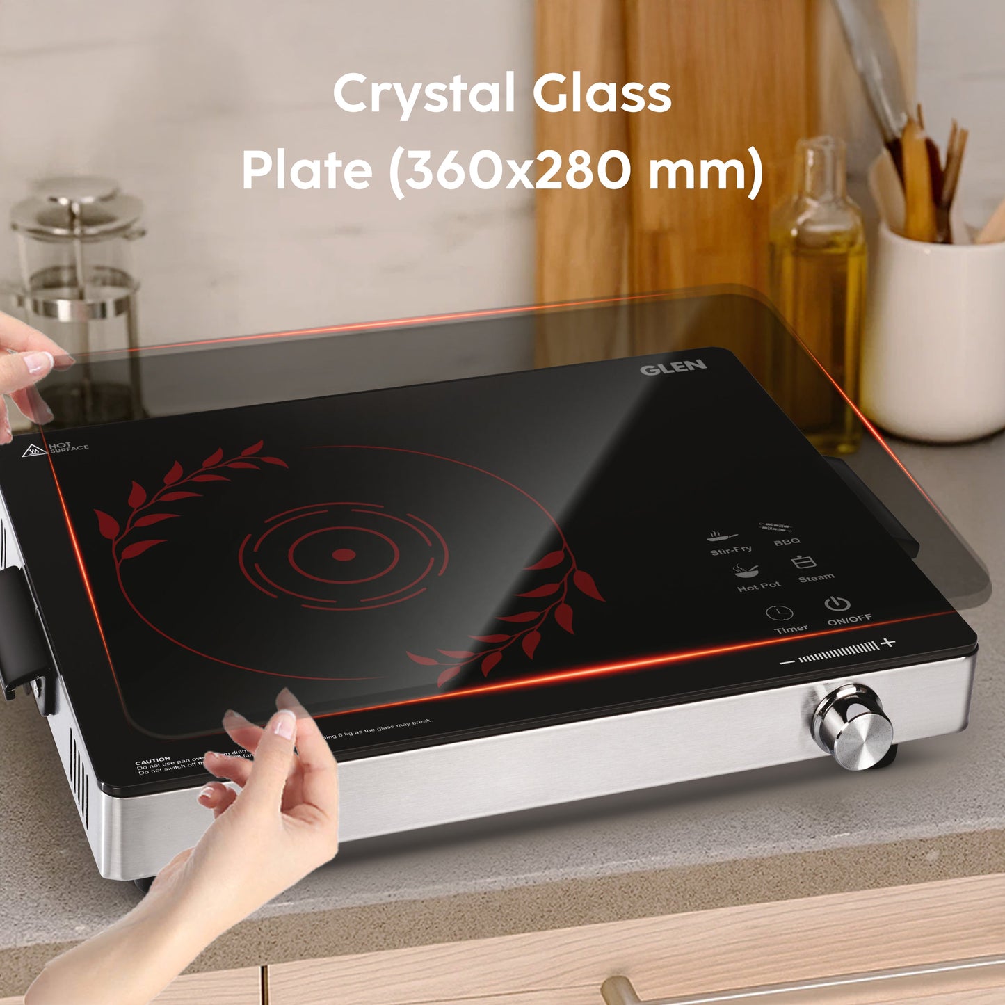 GLEN Infrared Cooking Stove with 4 Preset Cooking Functions 2200W - SA-3077IR