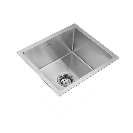 GLEN Stainless Steel Grade 304 Sink for Kitchen, Single Bowl Handmade Sink 21x18x9 inches, Matte Finish (KS-SH21189SBM)