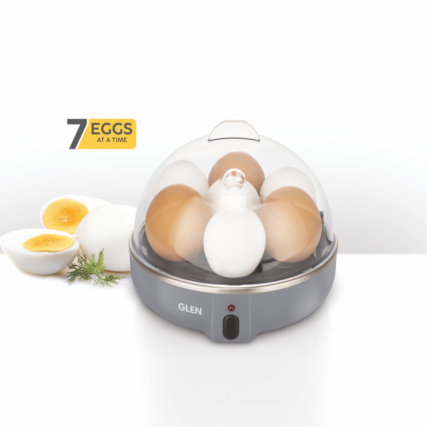 Egg Boiler Boils 7 Eggs, 1 Poaching Cup, Auto shut Off, 350W (3040EB7)