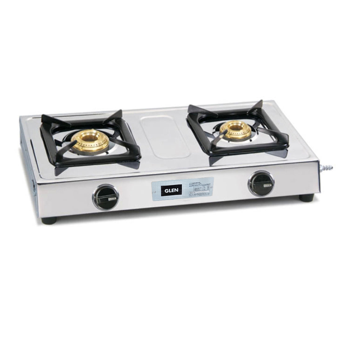 GLEN 2 Burner Stainless Steel PNG Gas Stove with Brass Burner (CT1020SSBBPN)