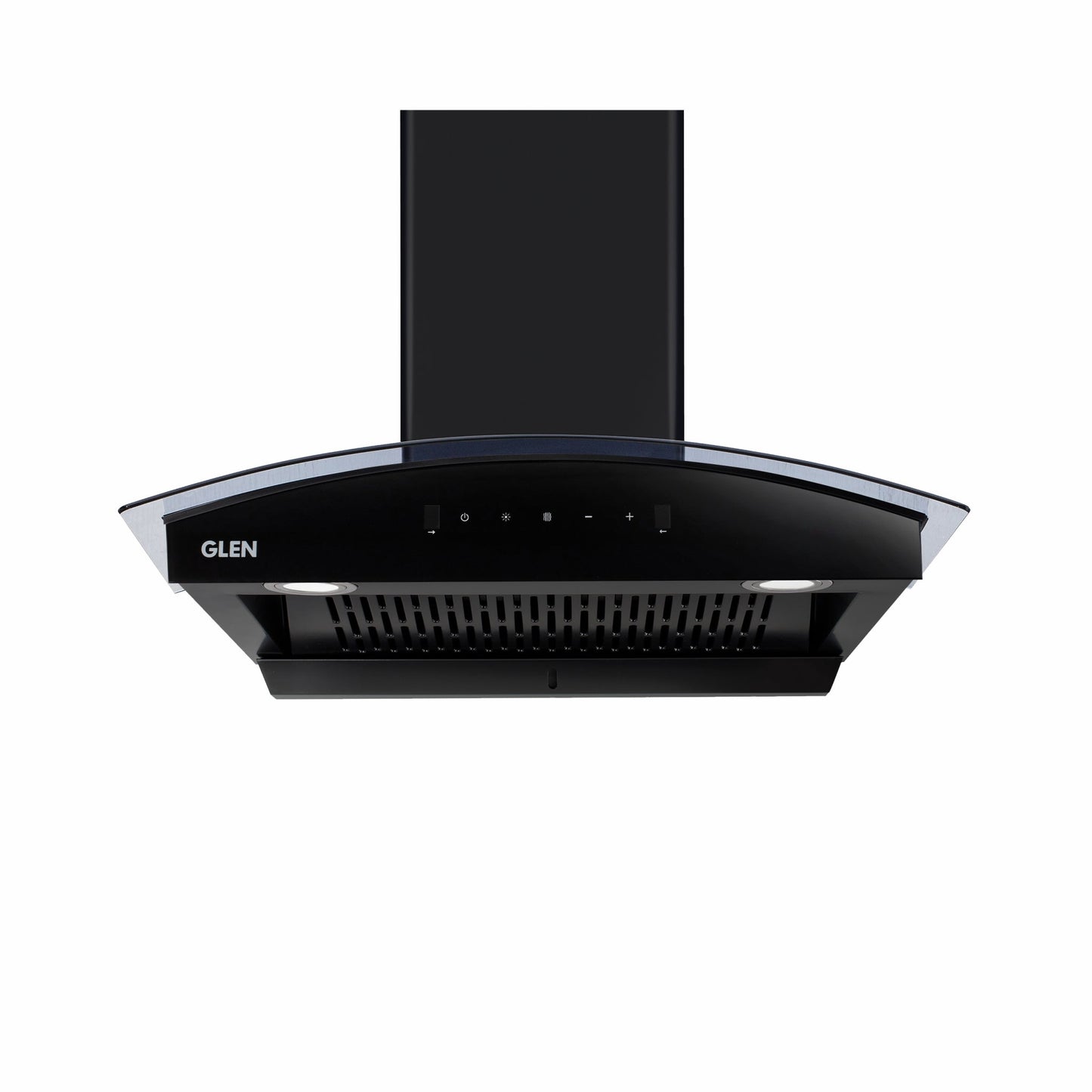 Auto Clean Chimney Curved Glass Filter-less with Motion Sensor, 1400 mB3/h - 60/76/90cm (6068 BL MS AC)