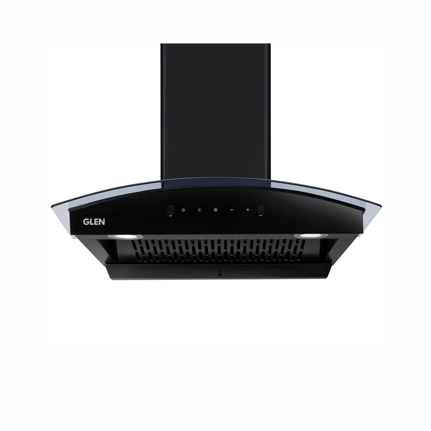 Auto Clean Chimney Curved Glass Filterless with Motion Sensor, 60/76/90cm 1200 mB3/h -Black (6080 BL MS AC)