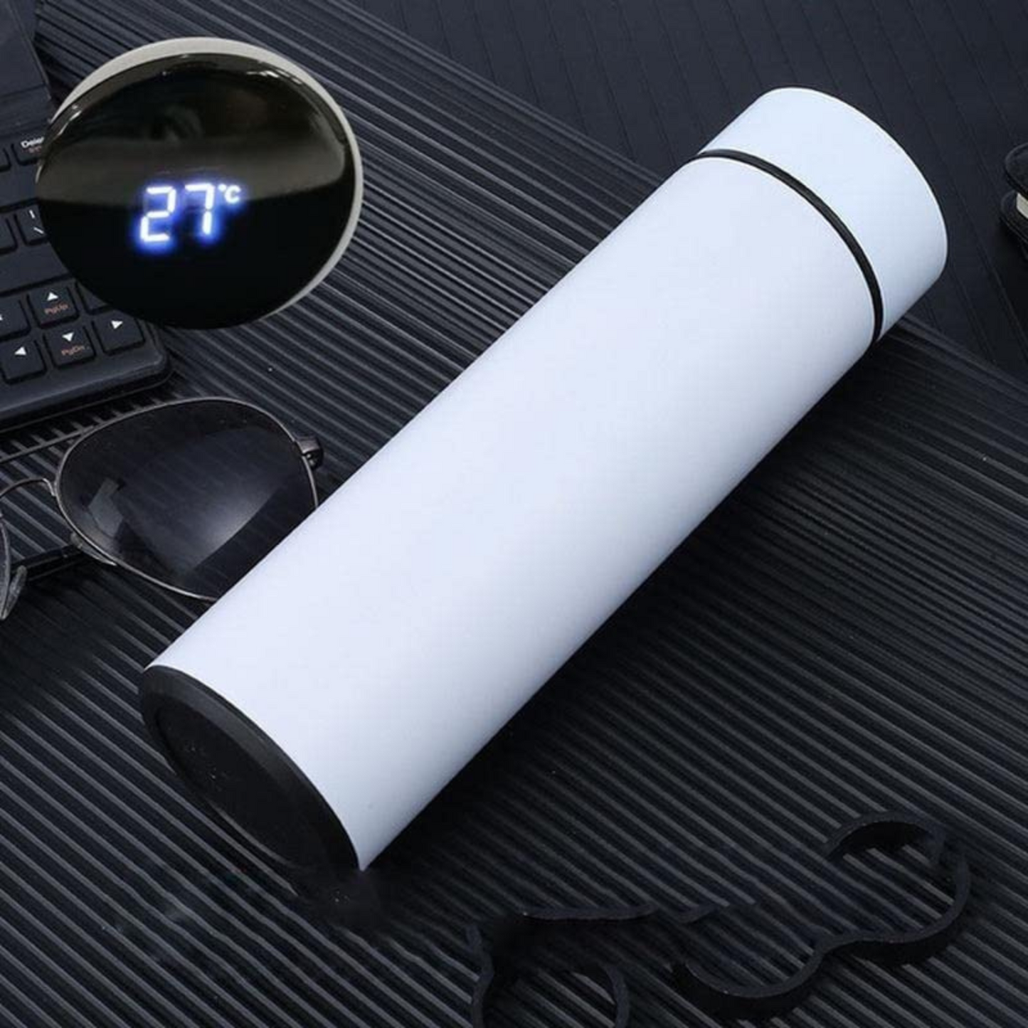 KAIROS Smart Temperature Display Flask 500 ML | Stainless Steel, BPA-Free & Leak-proof | Smart Temperature Display LED screen | For School & office