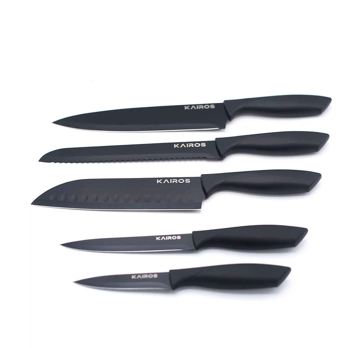 KAIROS Kitchen Queen Knife Set of 5 pcs with Stand | Stainless Steel knife Set | Premium Knife Set