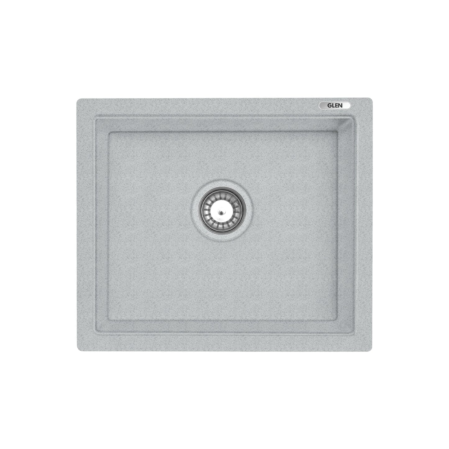 GLEN Quartz Kitchen Sink | Single Bowl 21x18x8 inches (KS-QZ21188SB) | 80% Quartz, Non-Porous, Anti-Bacterial & Heat Resistant | Includes Drain Pipe & Coupling
