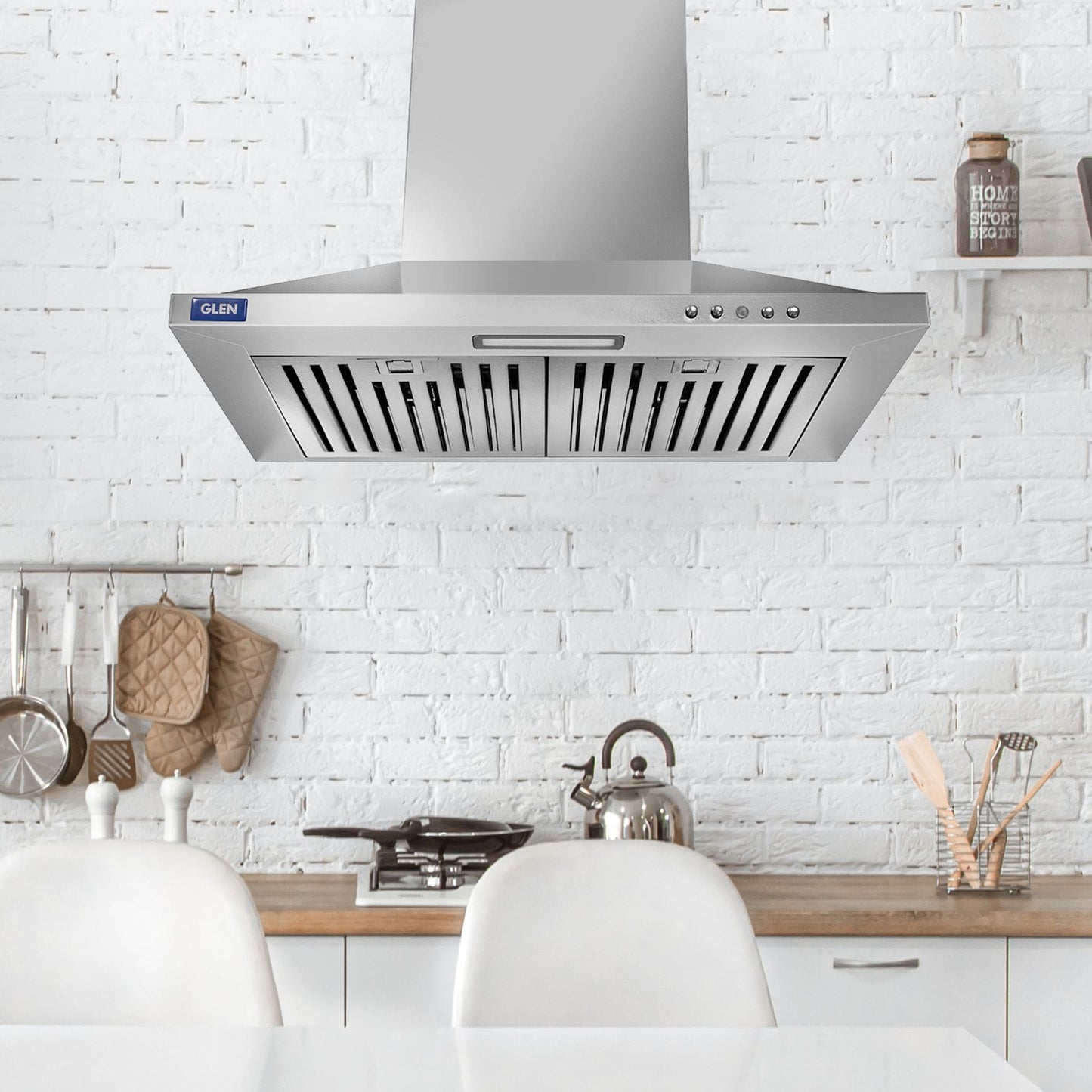 Electric Kitchen Chimney, Pyramid Shape SS Baffle filters 60cm 1100 mB3/h - (6050 IN SS)