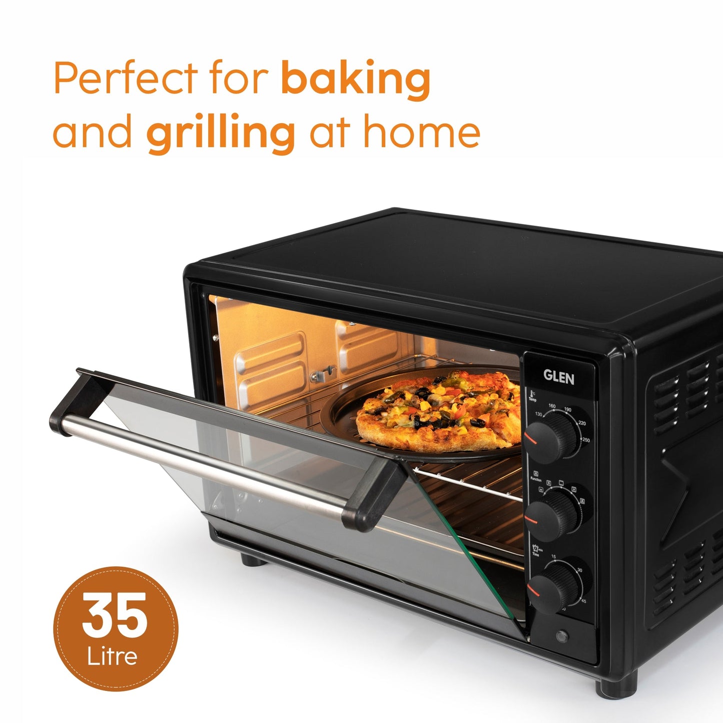 Oven Toaster Griller (OTG) -35 Litres, Motorized Rotisserie, Convection Fan, 2100W - Black (SA5035BLRC)