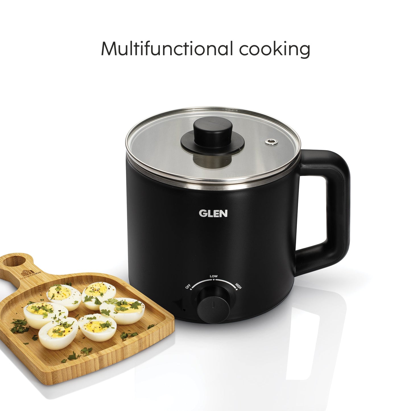 Multi Cook Electric Kettle 1.5 Litre Cook & Boil 600W- Silver and Black (9016 EX)