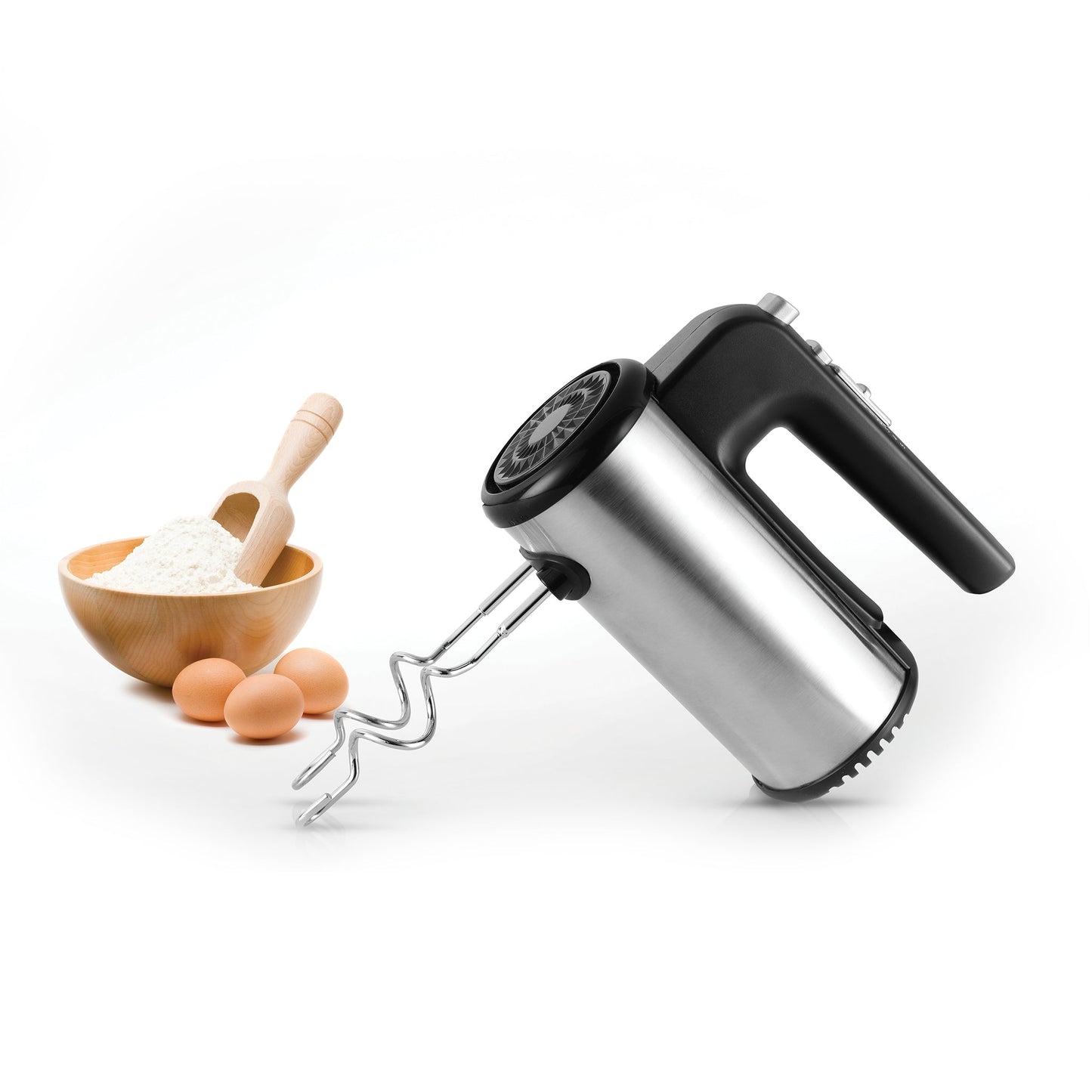 Electric Hand Mixer 200 W 2 Beaters with 5 Speed Settings - Black and Grey (4058)
