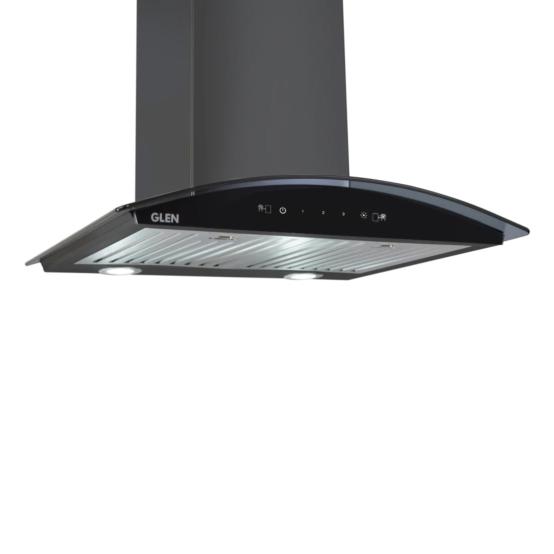 Kitchen Chimney Curved Glass with Motion Sensor Baffle filter 60cm 1250 m3/h -Black (6071 BLMS)