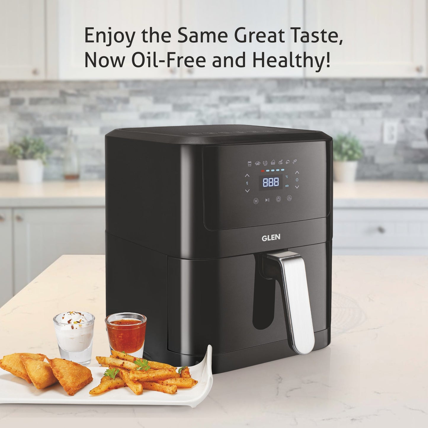 Air Fryer, 6.0 Litre Digital Controls, 7 Pre Set Menu Timer, Temperature Control, 1500W -Black (SA-3042DBL)