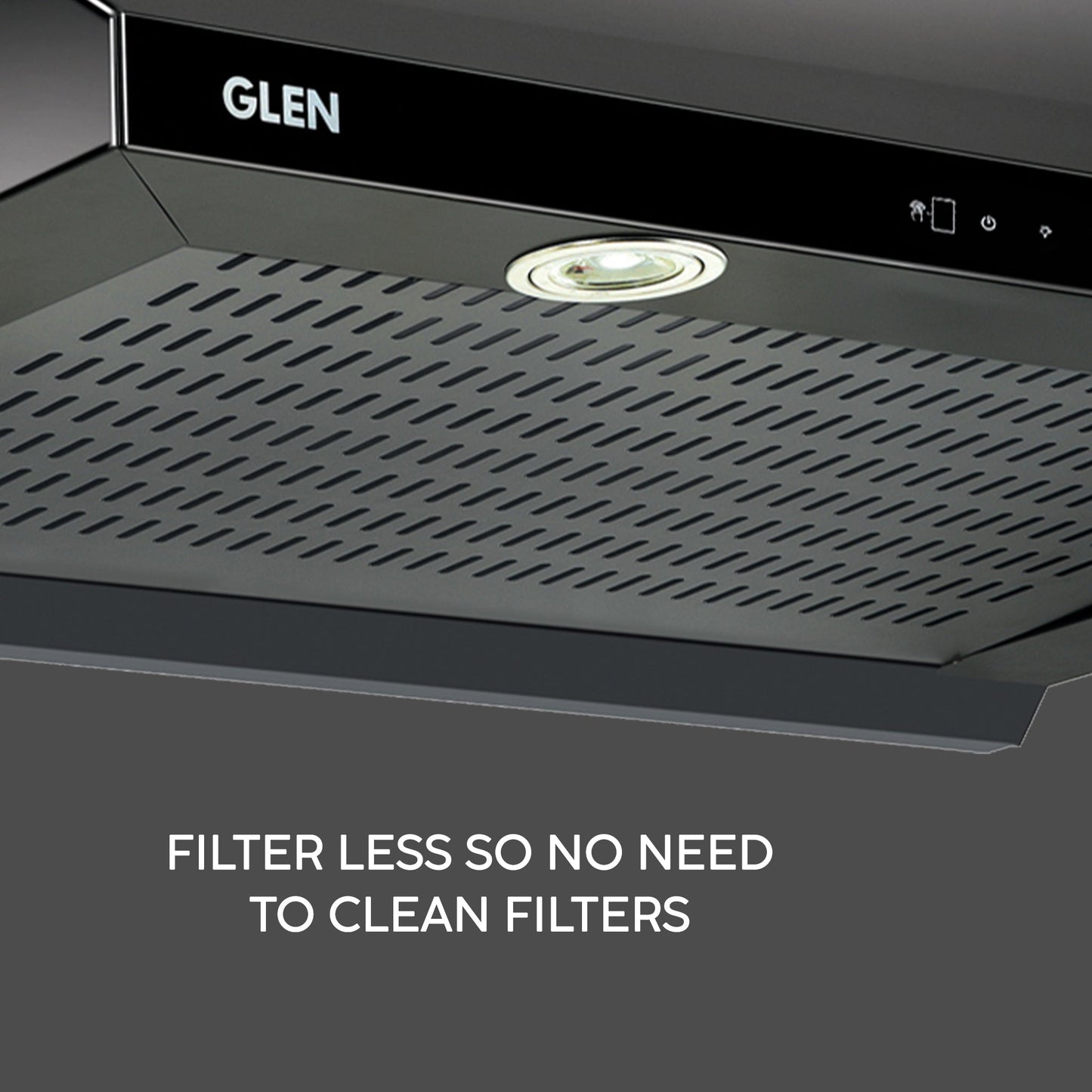 Auto Clean Chimney Straight Line Filterless, 76cm 1200 mB3/h -Black (6005 TS BL AC)