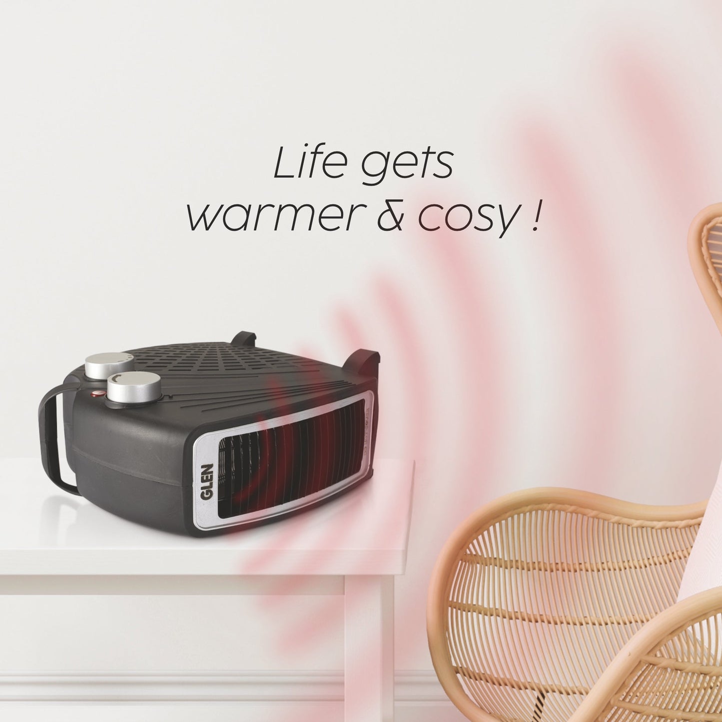Electric Fan Room Heater with 2 Heat Settings - HA7020FHBlack