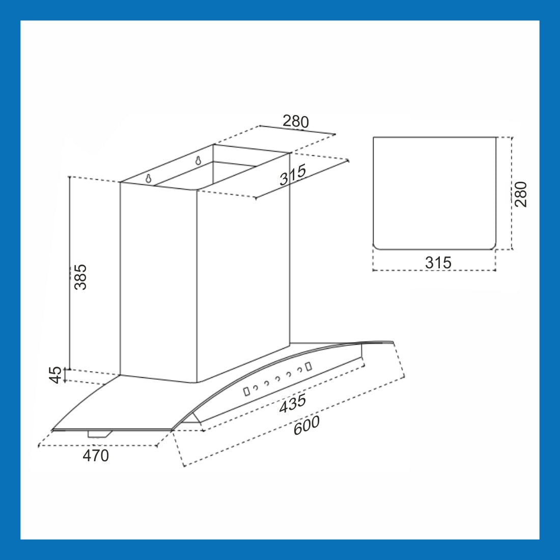 Auto Clean Curved Glass Filterless Kitchen Chimney with Motion Sensor 1200 m3/h (6060 BL AC 60/90cm)
