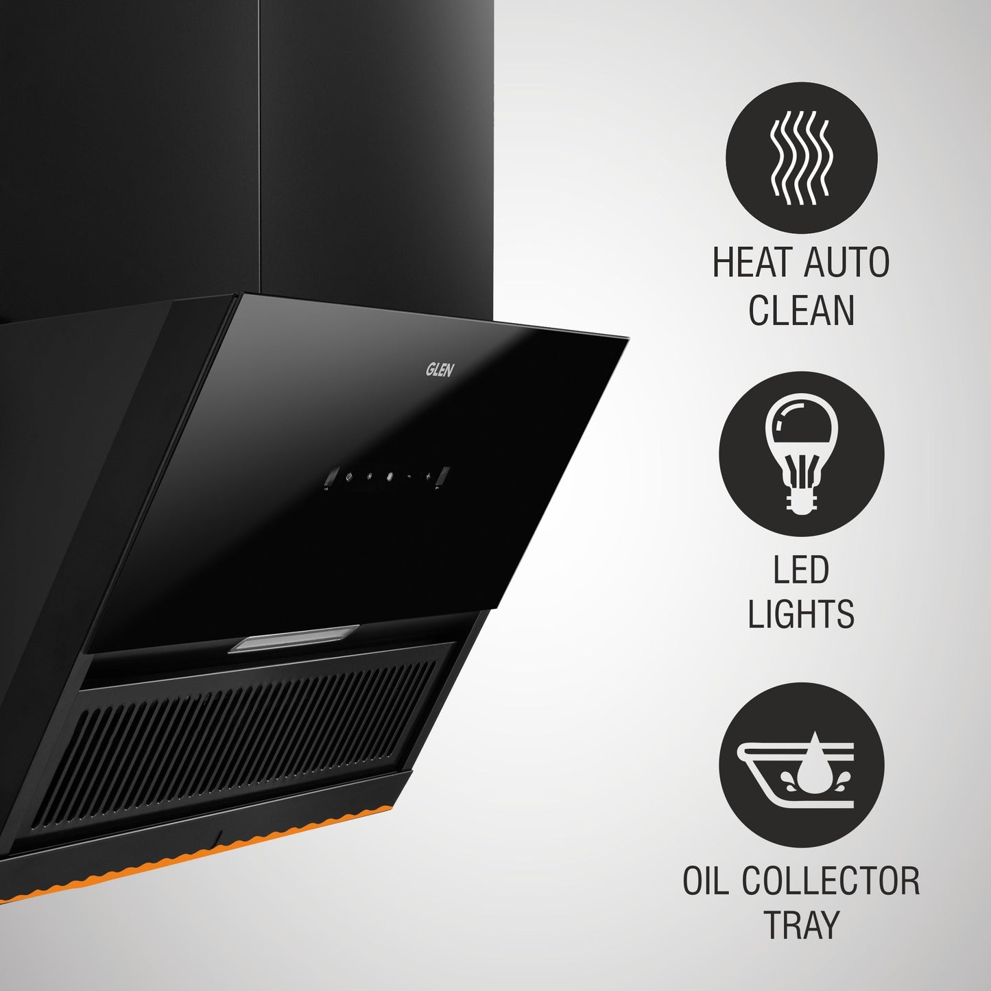 Auto Clean Glass Filterless Chimney with Motion Sensor 1200 m3/h 60/90cm (CH6064AC)