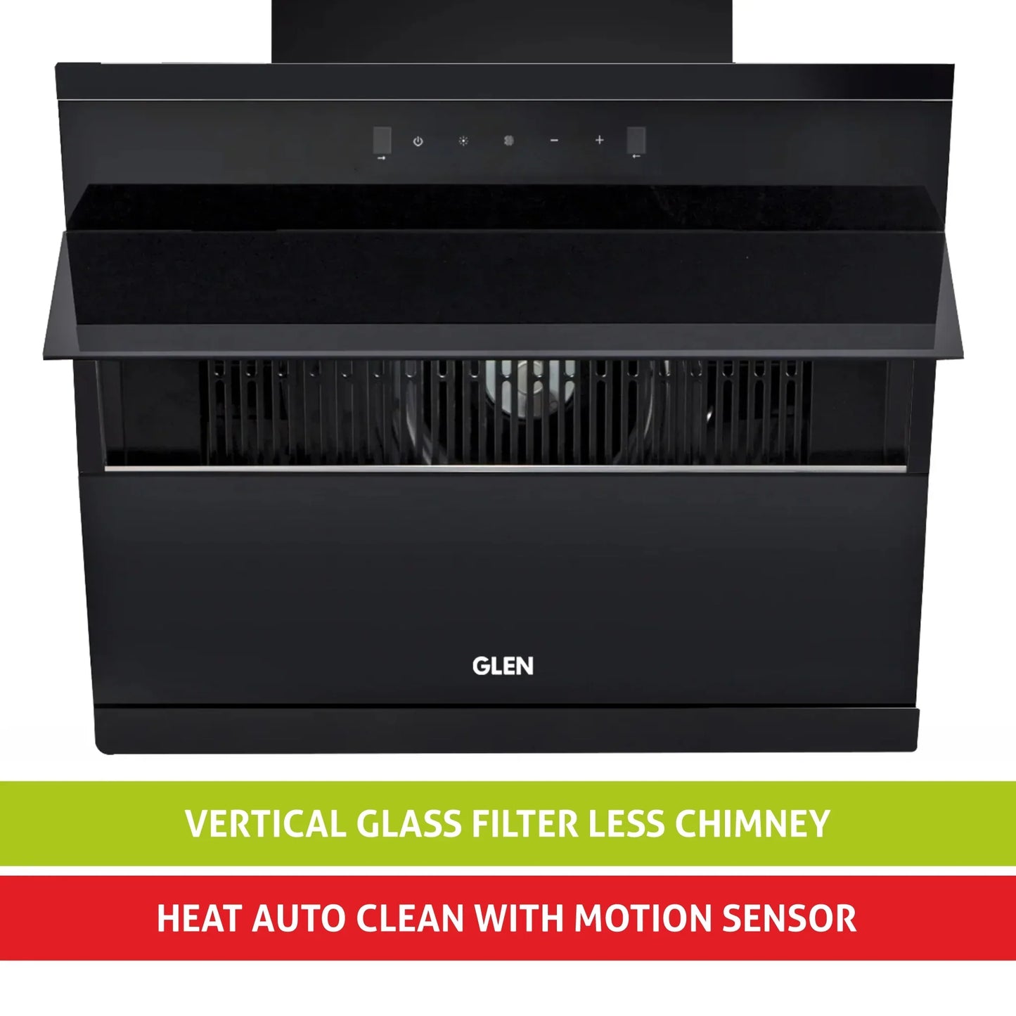 Auto Clean Glass Filterless Chimney with Motion Sensor 1200 m3/h 60/75/90cm (6073SXAC)