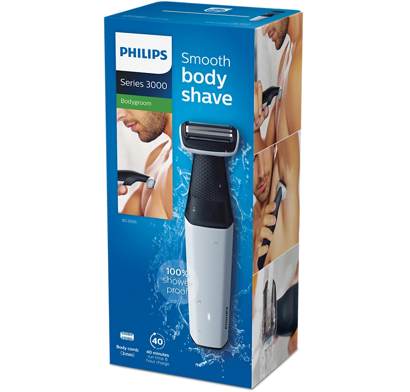 PHILIPS Bodygroom series 3000 Showerproof body groomer | Best Trimmer for your Body Hair (BG3005/15)