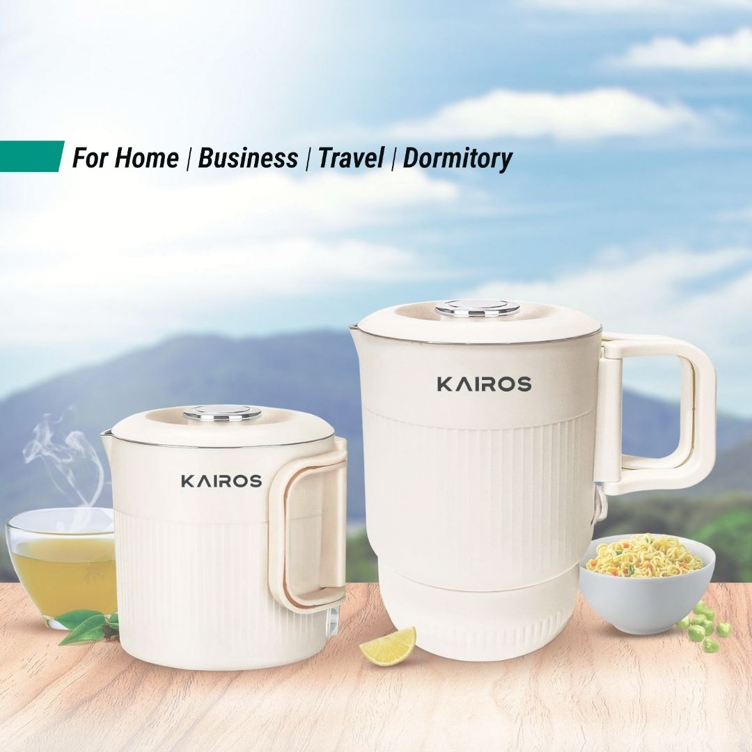 KAIROS Portable Flexi 600ML Electric Kettle | Quick Heating, Lightweight Design |Fast Boiling, Compact & Travel-Friendly
