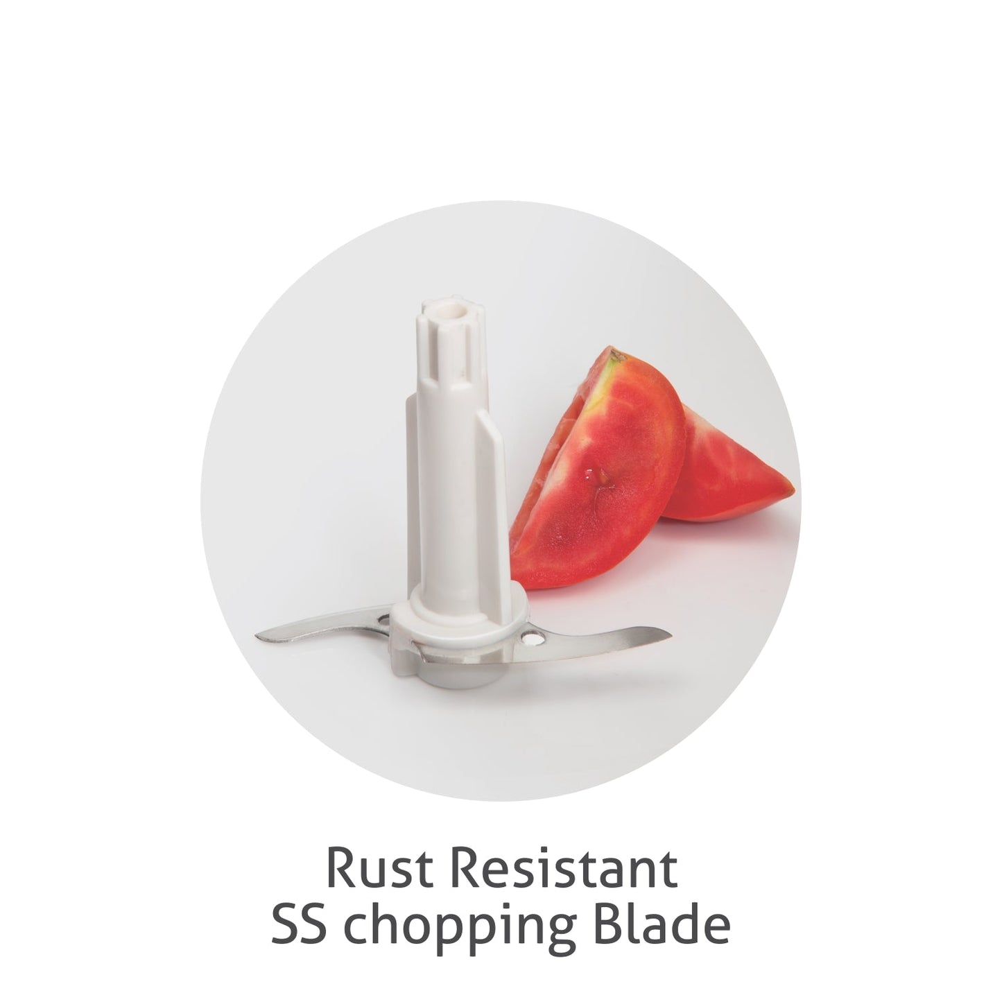 Electric Mini Chopper, Stainless Steel Blade, Vegetable, Nuts Chopper, 0.4 Litres Bowl, 200W - White (4041MC)