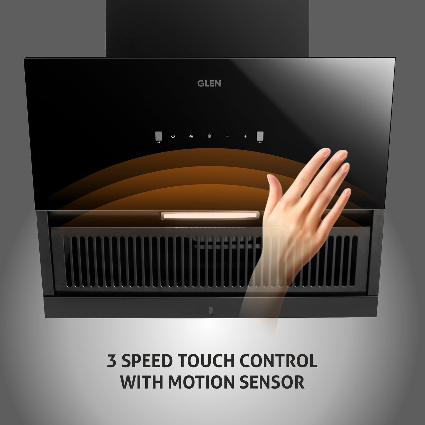 Auto Clean Glass Filterless Chimney with Motion Sensor 1200 m3/h 60/90cm (CH6064AC)