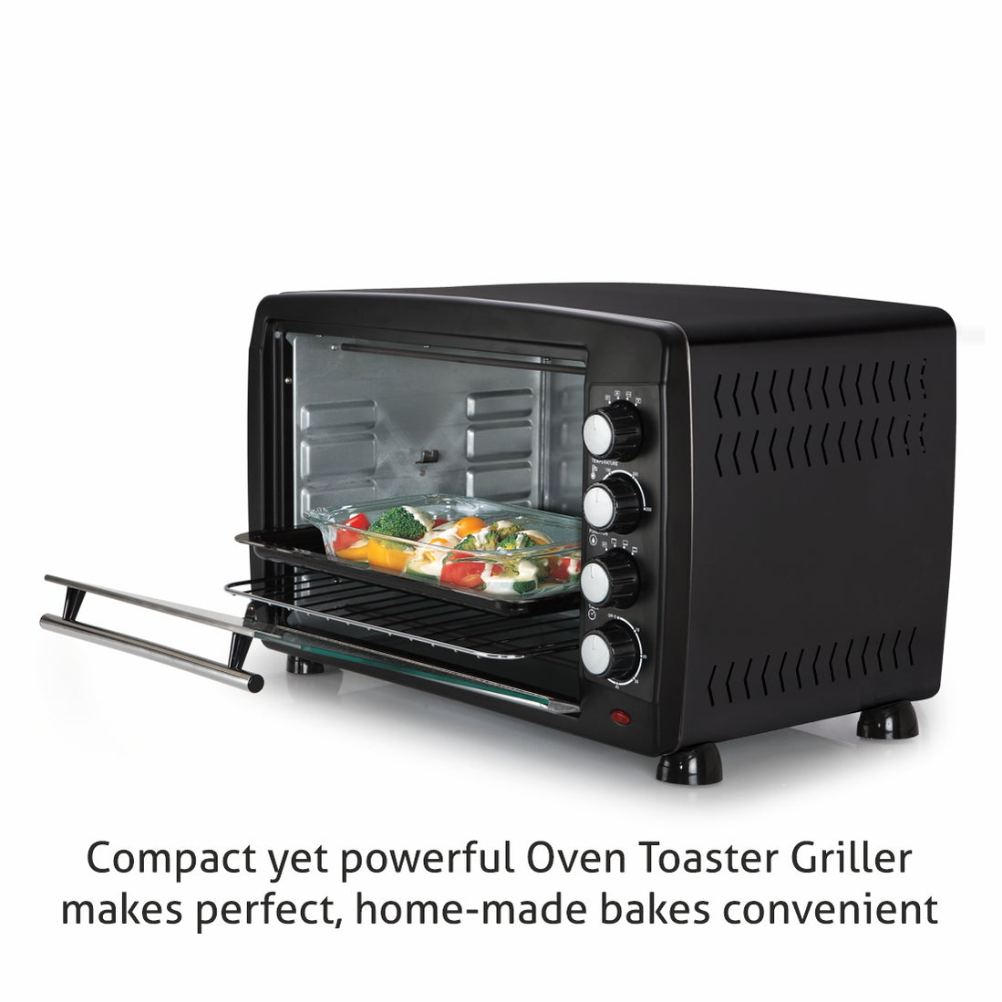 GLEN Oven Toaster Griller (OTG) -48 Litres | Full Back Convection, Motorized Rotisserie, Ideal for Cooking, Baking & Roasting| 2000W - Black (5048RC)