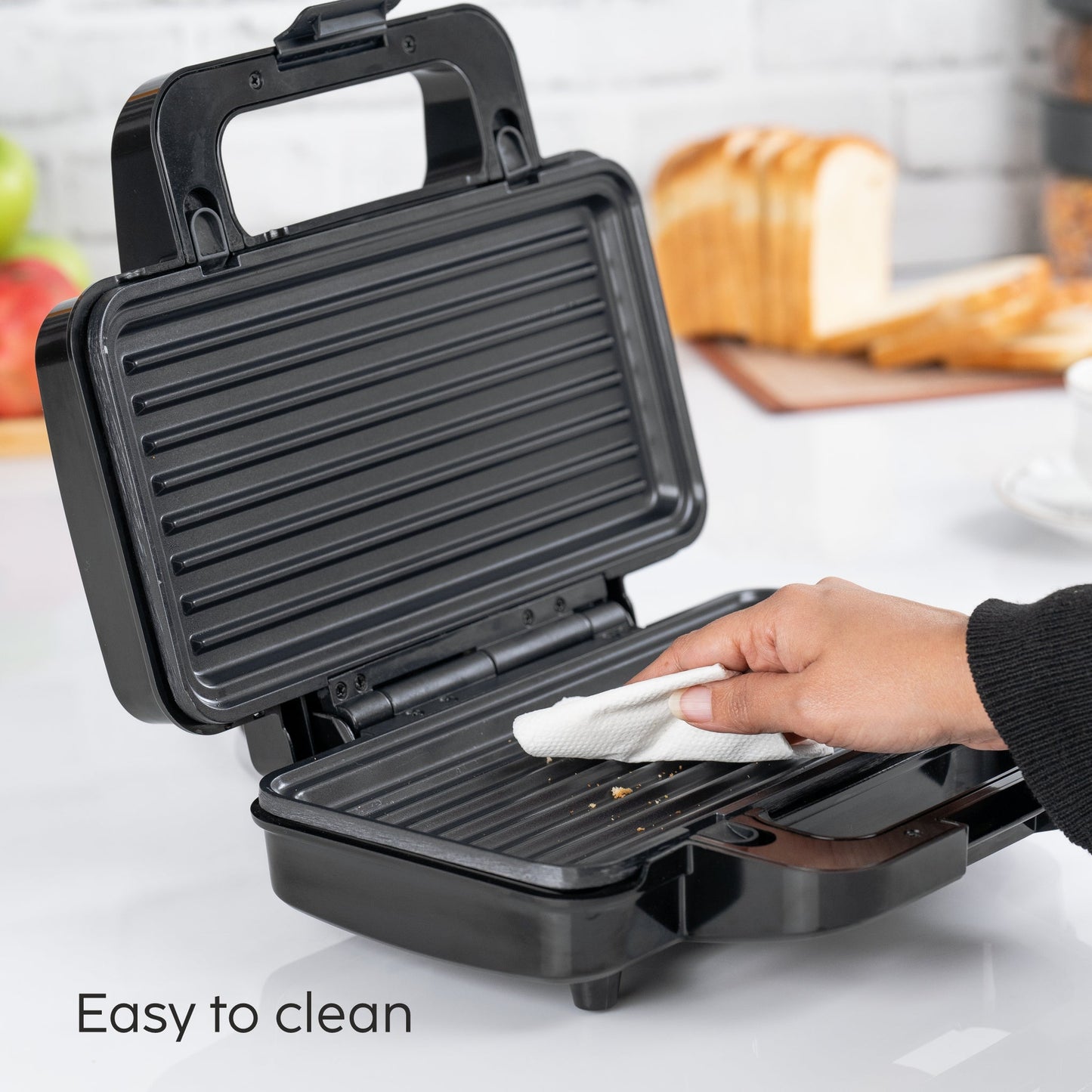 GLEN Electric Jumbo Sandwich Maker Grill with Non-Stick Coating Plates, 1000W - (SA3025JGRILL)