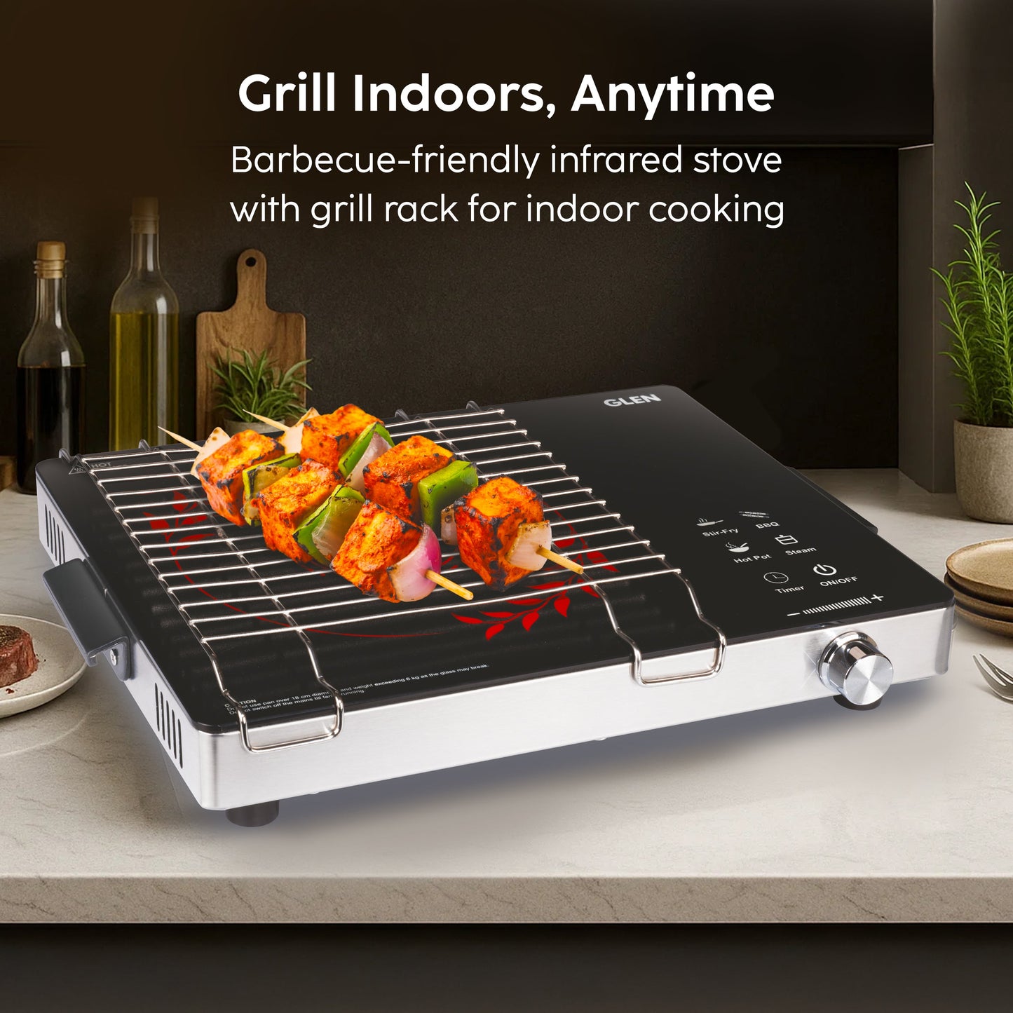 GLEN Infrared Cooking Stove with 4 Preset Cooking Functions 2200W - SA-3077IR