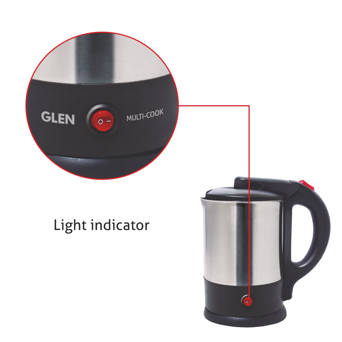 Multi Function Electric Kettle Tea Maker, 1.5 Litre with 360B0 Rotational Base 1500W - Silver and Black (9014)