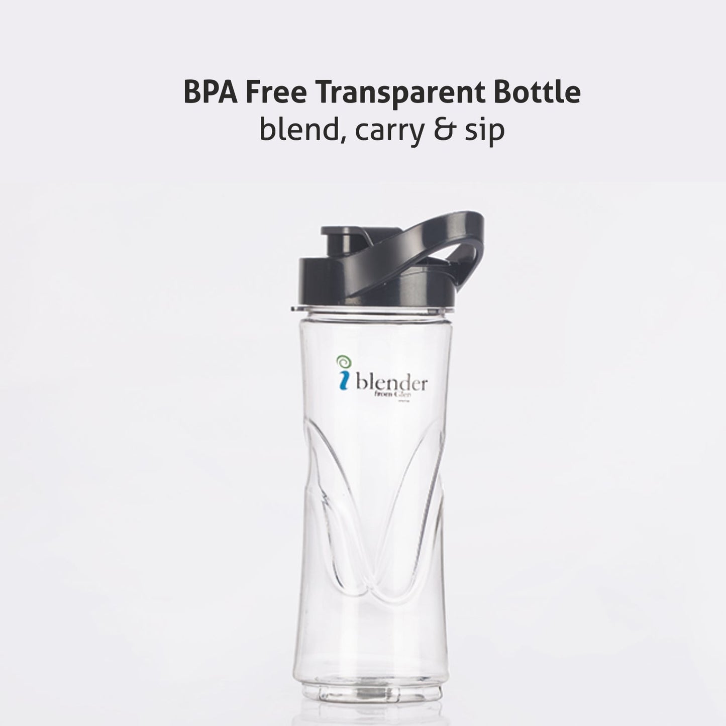 Electric Personal Blender 200W 0.6 Litres BPA free with carry handle - Black (4047 BL)
