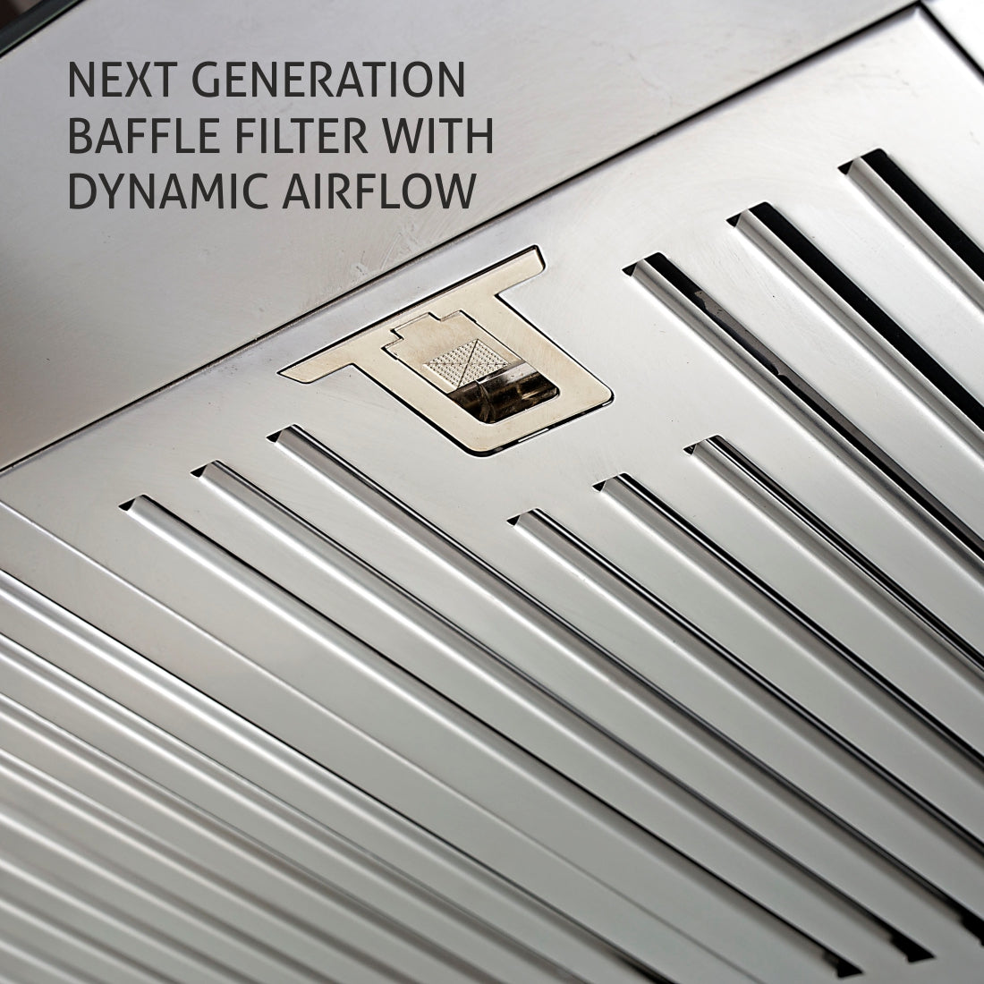 Kitchen Chimney Curved Glass Push Buttons Baffle filter 60cm 1000 m3/h -Silver (6071 SS)