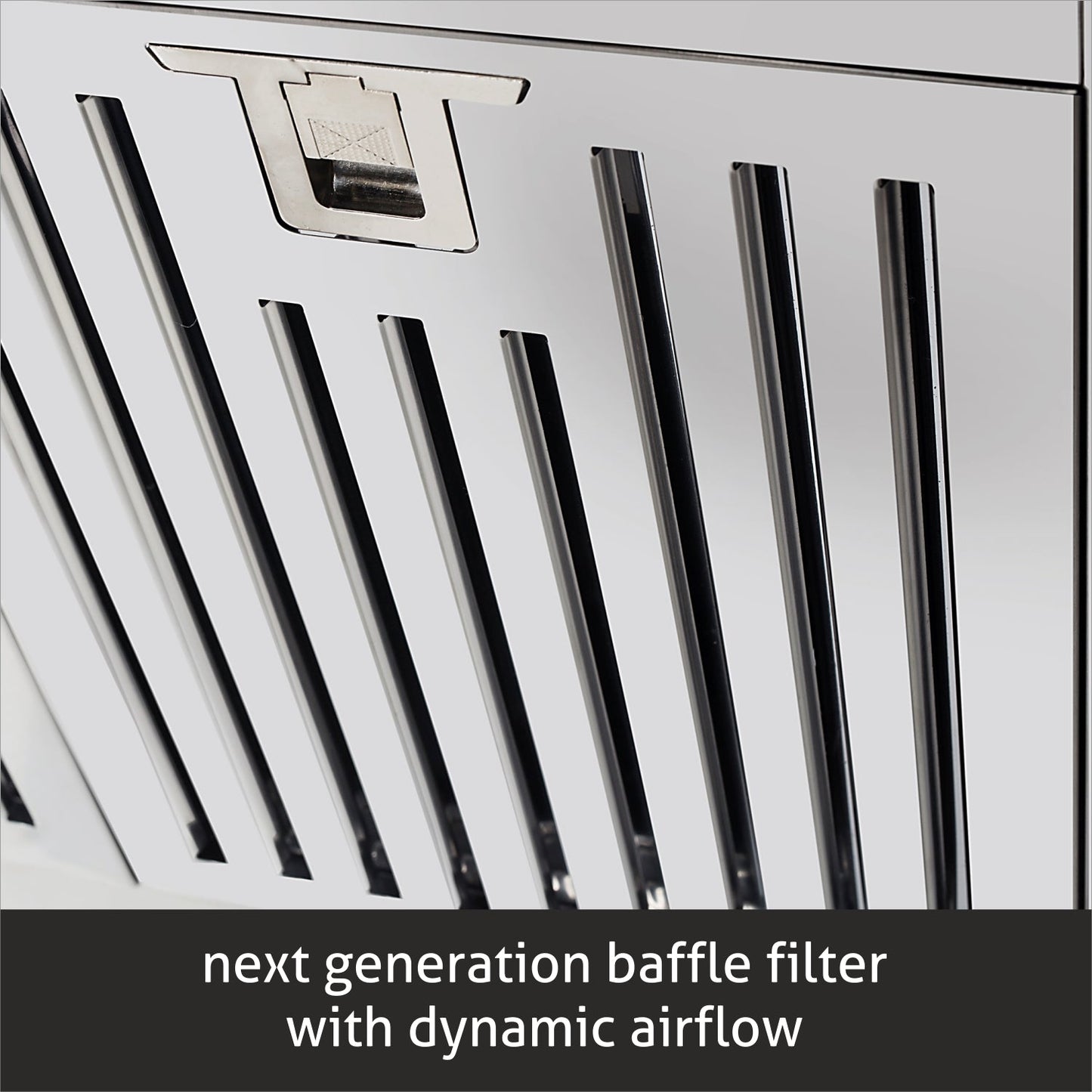 Straight Line Kitchen Chimney Touch Sensor Baffle filters 60cm 1000 m3/h -Silver (6001 SS TS)