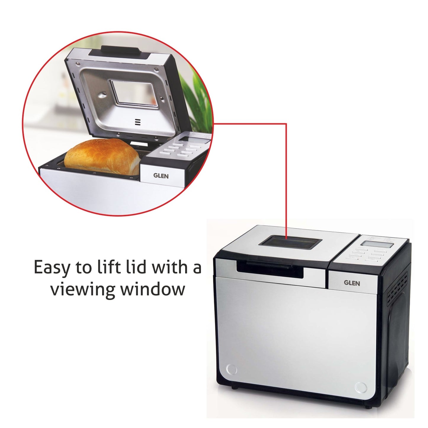 Bread Maker & Atta Kneader, Fully Automatic, 12 Pre-Set Functions, Electronic Control Panel - Silver (3034)