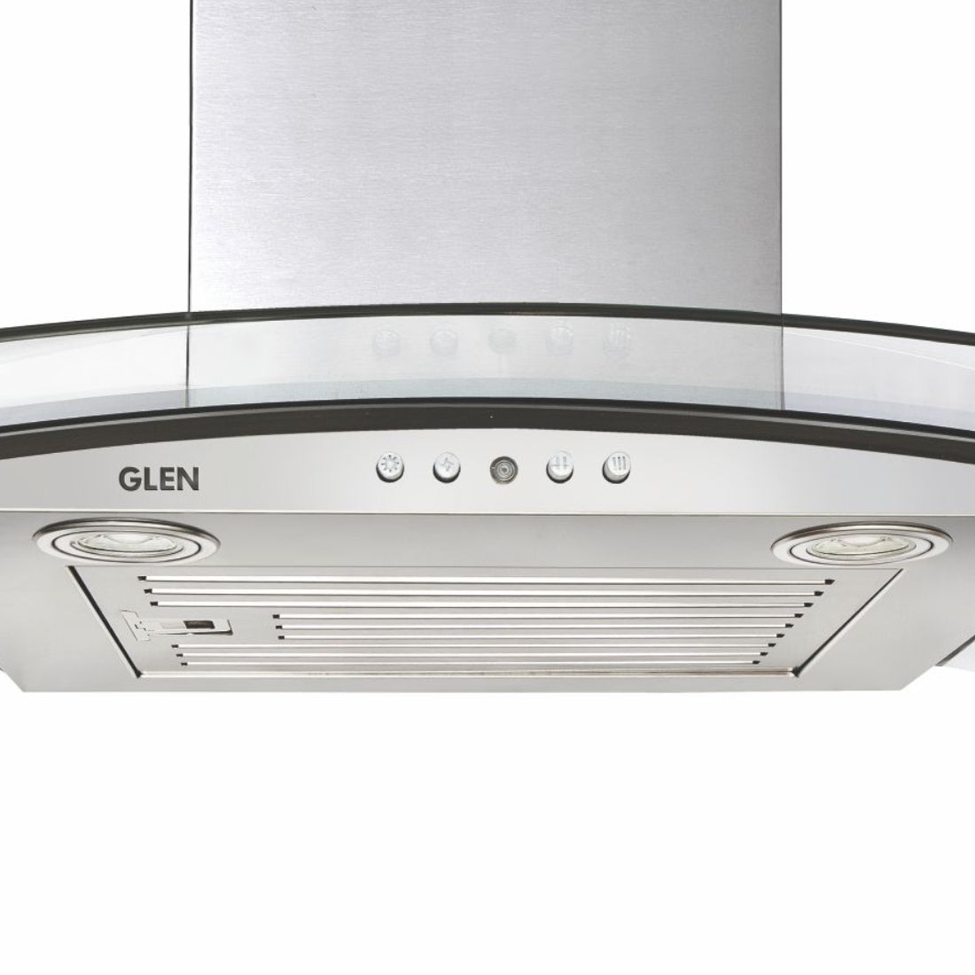 Kitchen Chimney Curved Glass with Push Button Baffle filters 60cm 1000 m3/h -Silver (6071 EX)
