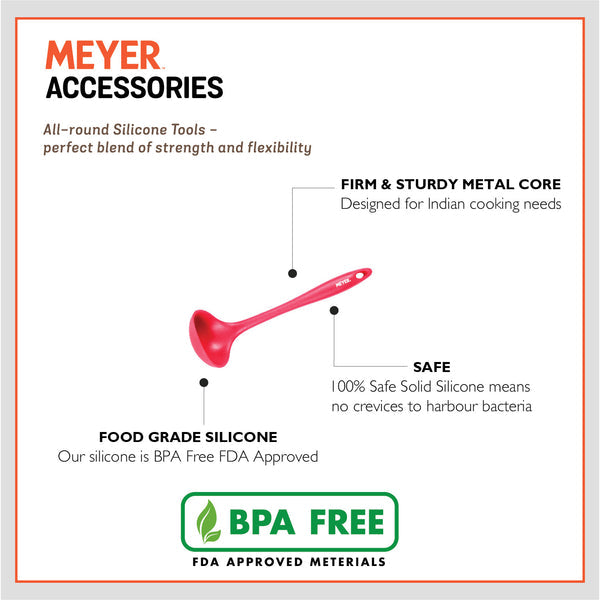 Meyer Silicone Round Ladle, Red