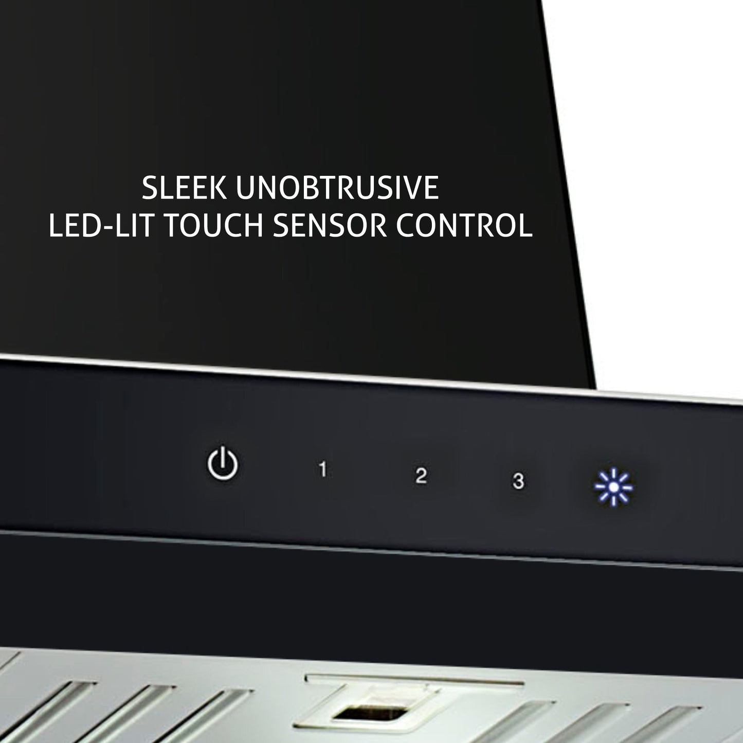 Electric Kitchen Chimney Touch Controls, T Shape Baffle filters 90cm 1250 m3/h -Black (6056 TS)