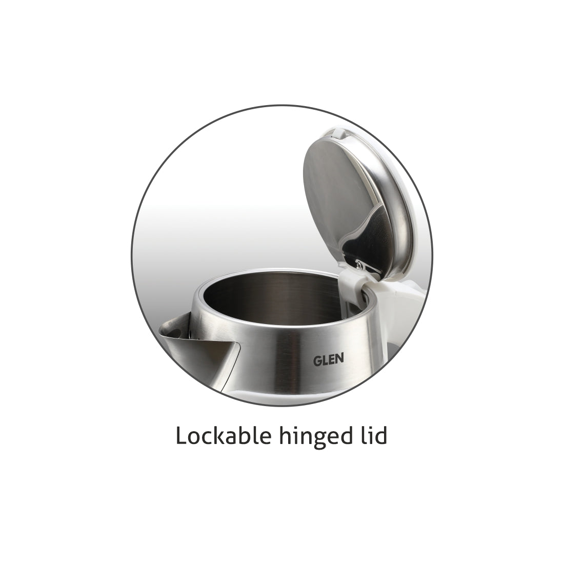 Electric Kettle 1.8 Litre Plastic Clad Stainless Steel, 360B0 Rotation Base, Auto Shutoff, 1500 W - White (9005)