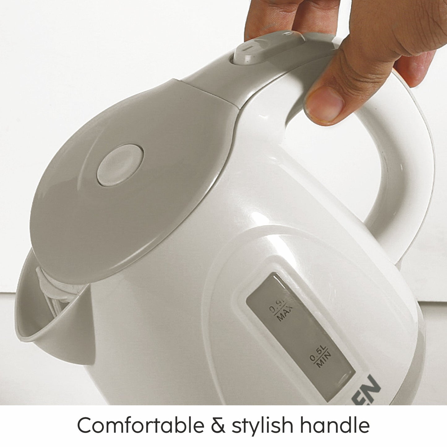 GLEN Premium Electric Kettle 0.9 Litre | 360° Rotating Base, Auto Shutoff & 1150W Quick Boil – Compact and Perfect for Modern Kitchens (SA-9001)