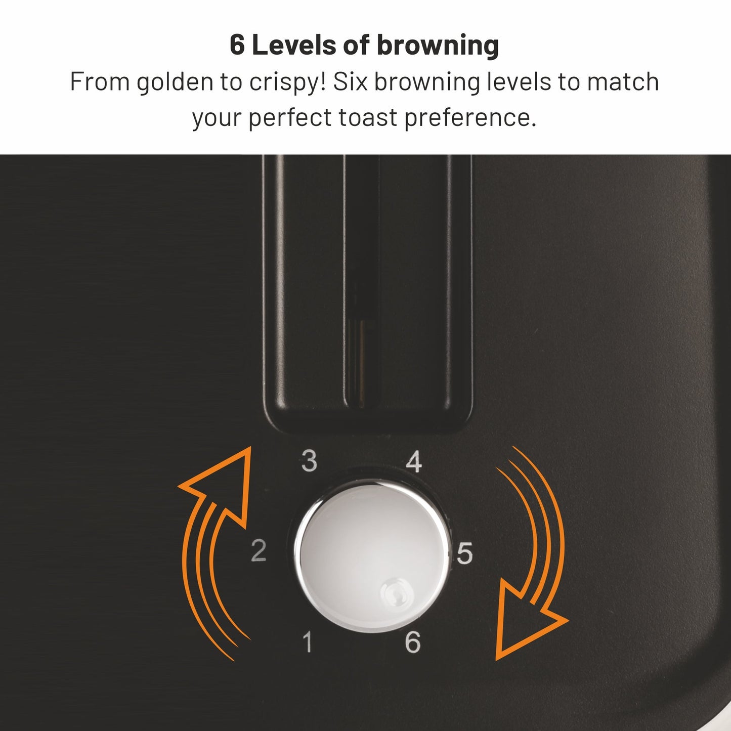 GLEN Electric Auto Pop-up 2 Slice Toaster, 750W, 6 Level Browning Control, Removable Crumb Tray - White SA3014