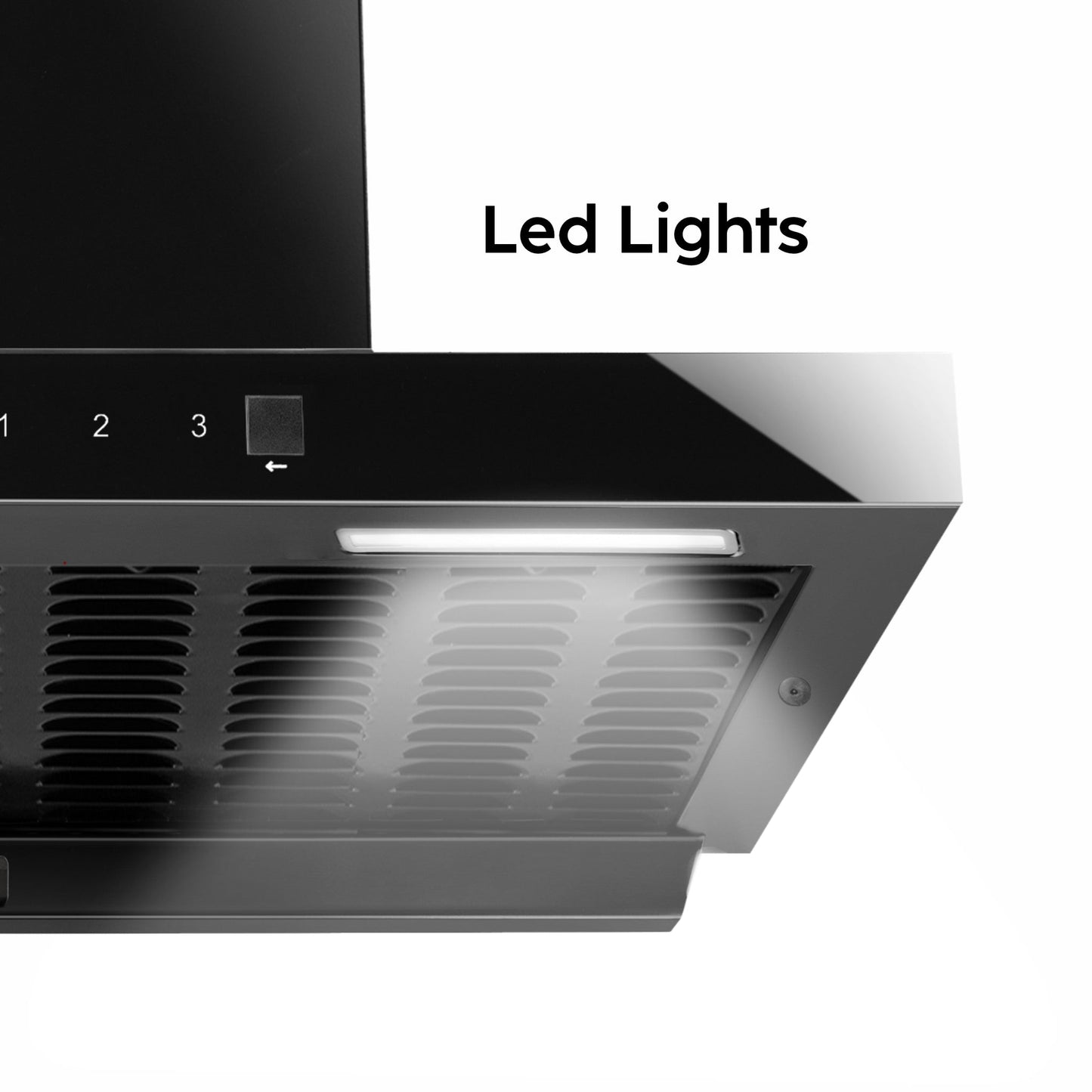 GLEN Auto Clean Filterless Kitchen Chimney | Heat Sensor, Intelli-Clean, 1400 m³/h Suction, Touch & Motion Control, Remote Operated – 60/76/90 cm Black (CH 6055 BL MS AC)