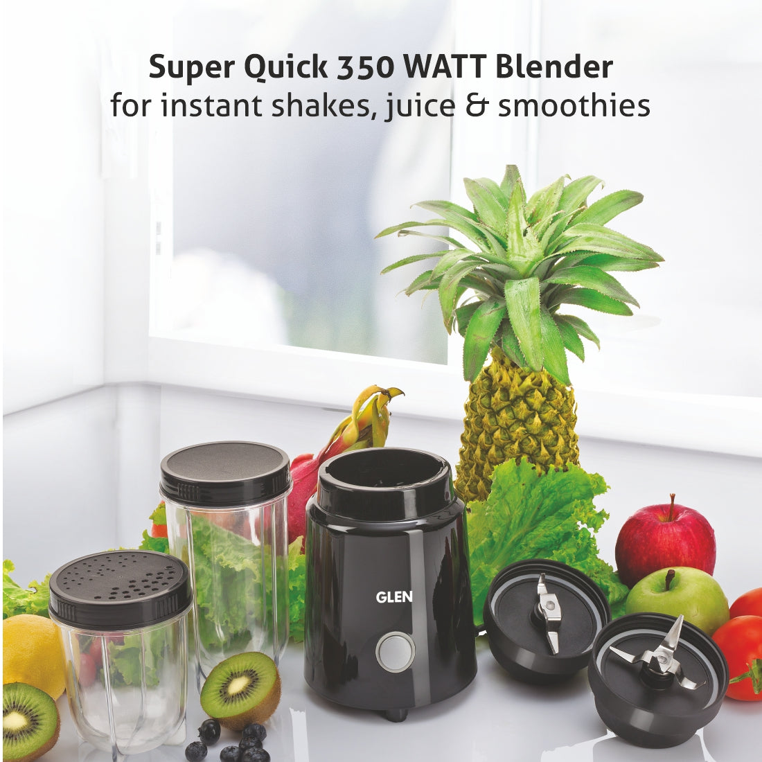 Active-Blender, 350W, 20000 RPM Mixer, Grinder, Blender, 2 Unbreakable Food Grade Jars (4048 N)