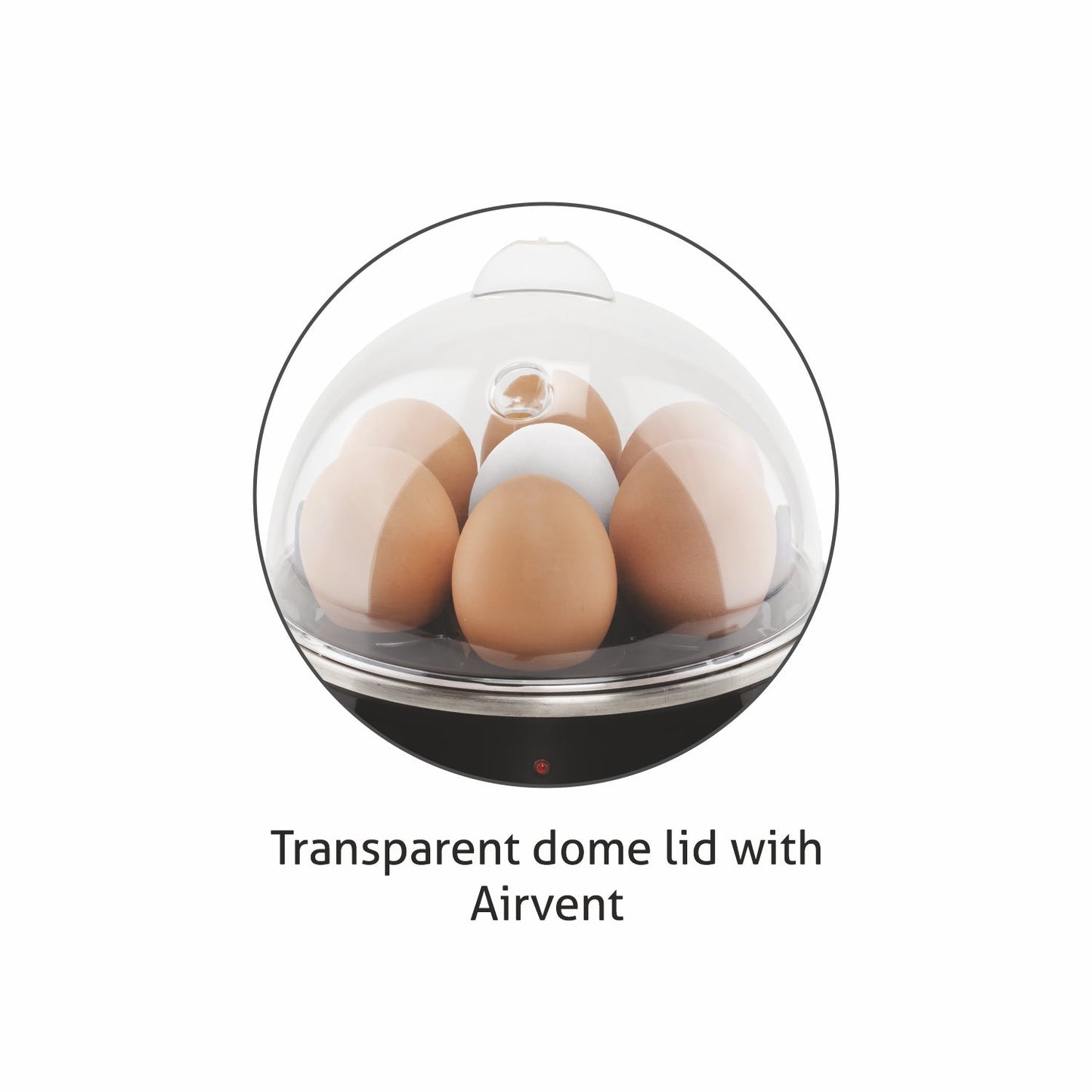 Egg Boiler Boils 7 Eggs, 1 Poaching Cup, Auto shut Off, 350W (3030EB7)