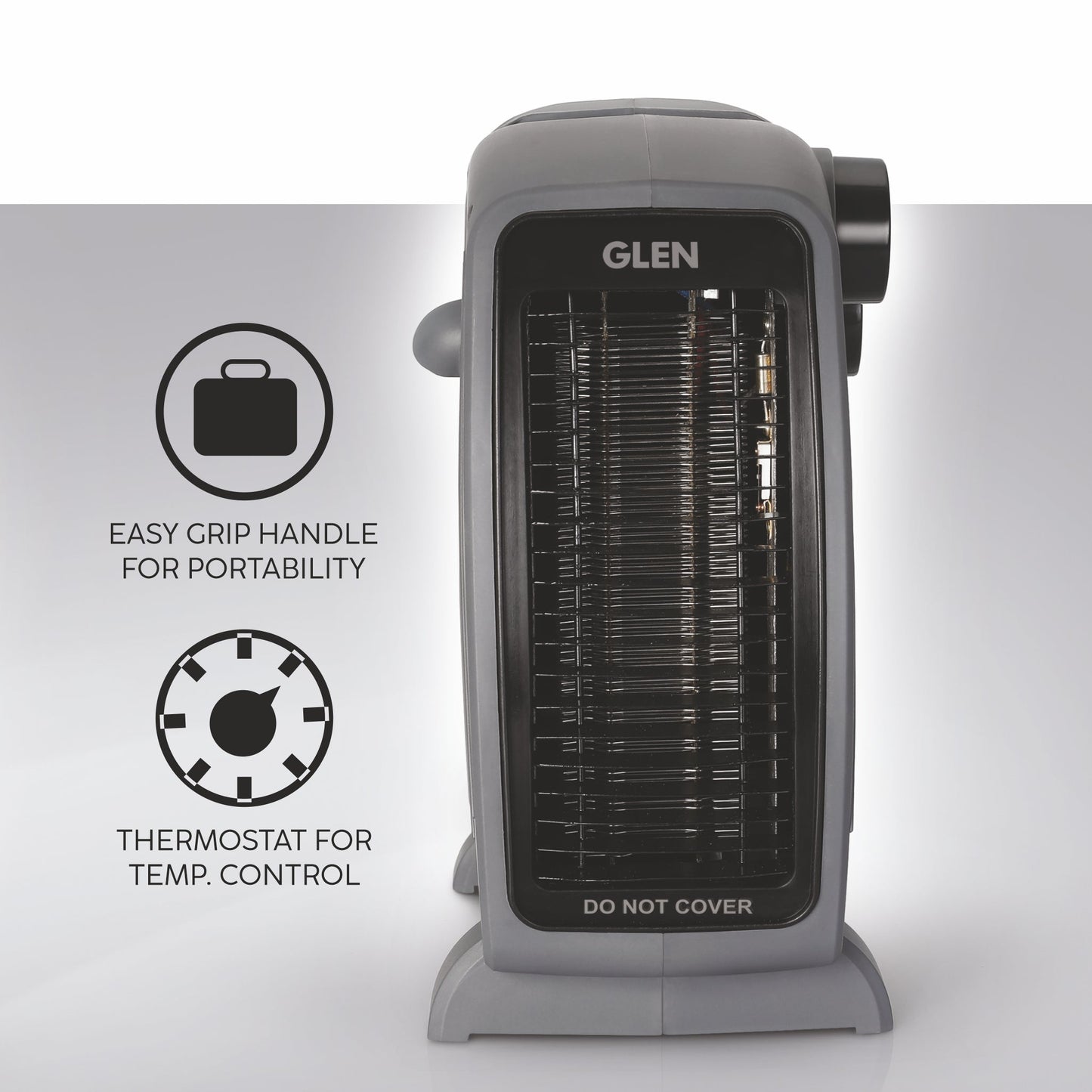 Electric Fan Room Heater with 2 Heat Settings - HA7020FHGREY