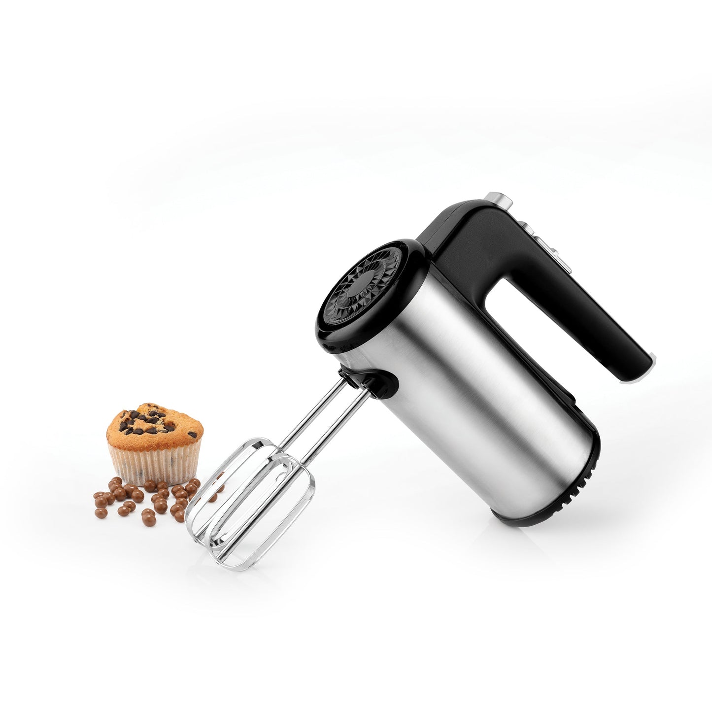 Electric Hand Mixer 200 W 2 Beaters with 5 Speed Settings - Black and Grey (4058)