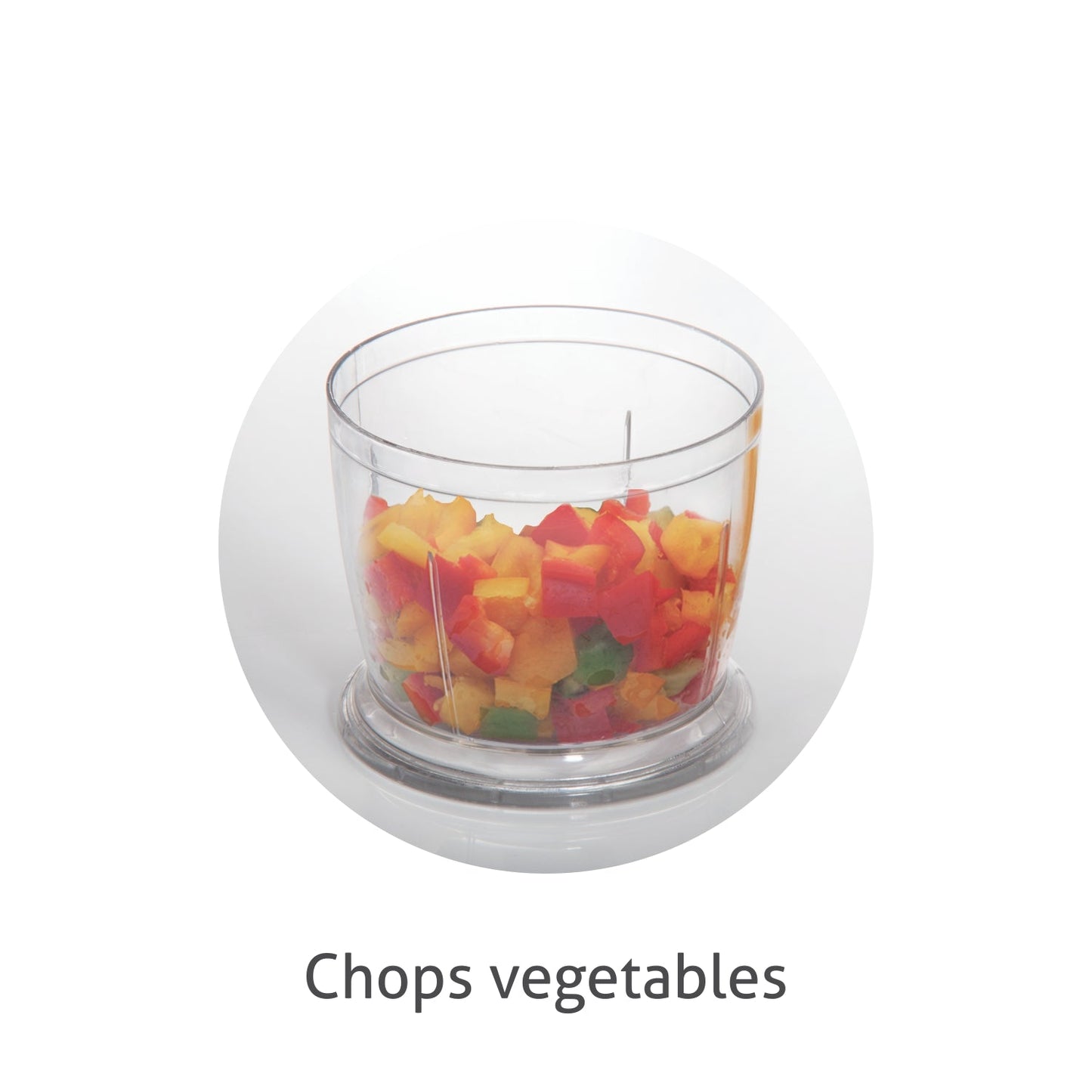 Electric Mini Chopper, Stainless Steel Blade, Vegetable, Nuts Chopper, 0.4 Litres Bowl, 200W - White (4041MC)